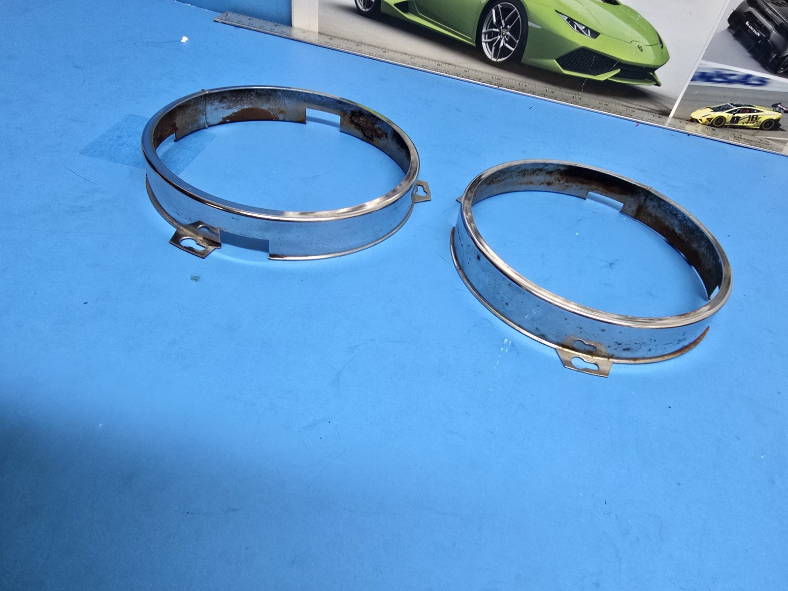 1970s rolls royce headlight mounting rings