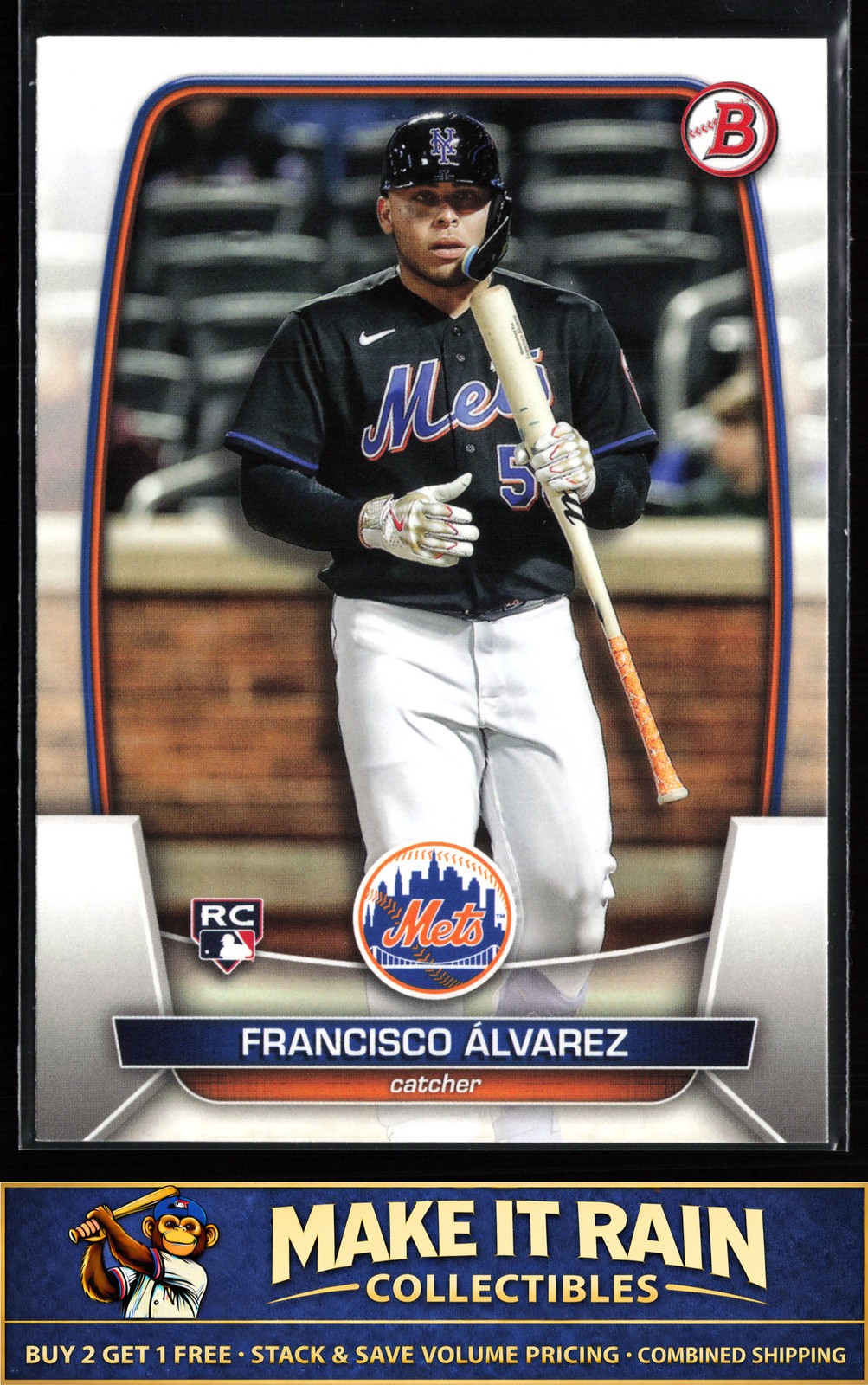 Francisco Alvarez 2023 Bowman #49 New York Mets Rookie RC