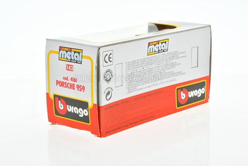 PORSCHE 959 Rojo 1/43 Bburago 4161 - Imagen 4 de 5