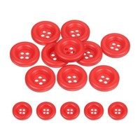 10 StüCk NäHknöPfe 15Mm 4 LöCher Resin Rund FüR Crafting, Rot
