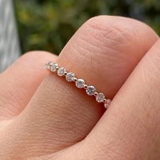 Hochzeit Diamant Band Rundschliff 0,3 Karat 14 Karat Gelbgold Lab Grown VVS E...