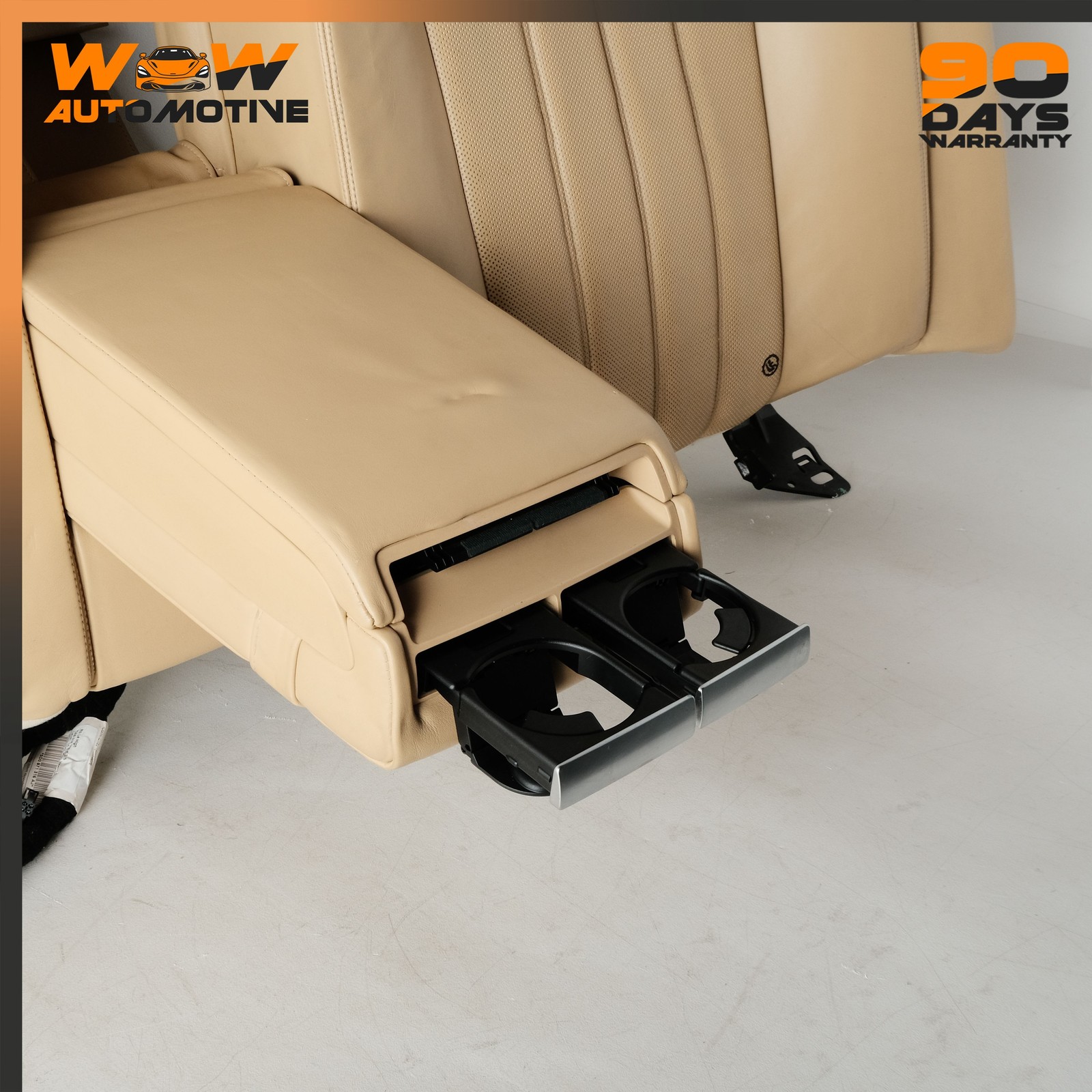 06-13 BENTLEY CONTINENTAL FLYING SPUR REAR UPPER SEAT CUSHION ARMREST BEIGE OEM