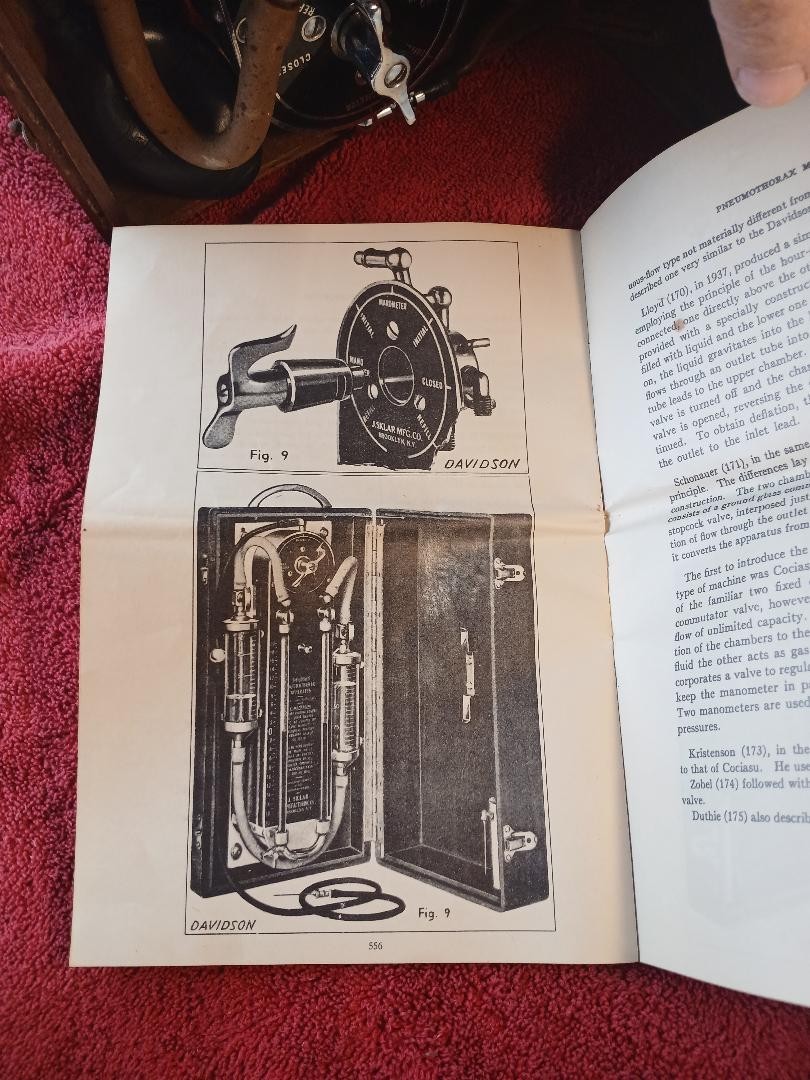 EXCELLENT VTG ANTIQUE 1936 DAVIDSON PNEUMOTHORAX APPARATUS; TUBERCULOSIS MACHINE