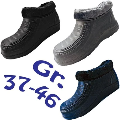 MARKENLOS Damen Herren Gummischuhe Galosche Clogs Gartenschuhe rutschfest gefüttert 37-46