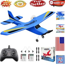 Ready-to-Fly Blue 2-Channel RC Glider for Kids  Beginners