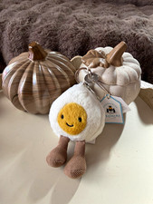 Jellycat Amuseables Happy Boiled Egg Plush Bag Charm Keyring with tags