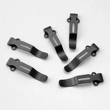 2 Pack Deep Carry Pocket Clips with 4 Pieces Screws, Pocket Knife Clip Compatibl