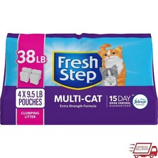 Multi Cat Clumping Litter W/ Febreze Odor Control 15 Days Tight Clumps Low Dust