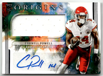 2021 Panini Origins NFL No. 190 Cornell Powell Rookie Patch Auto