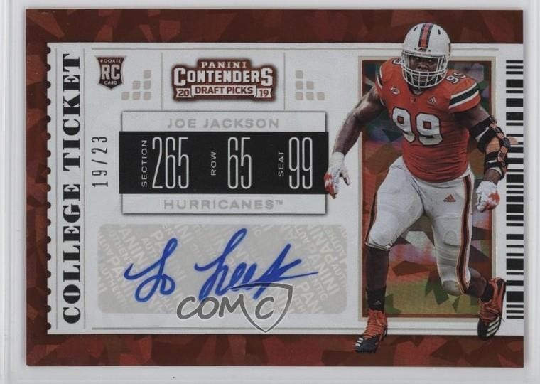 Joe Jackson Panini Contenders Draft Picks #238 Autograph-Cracked Ice