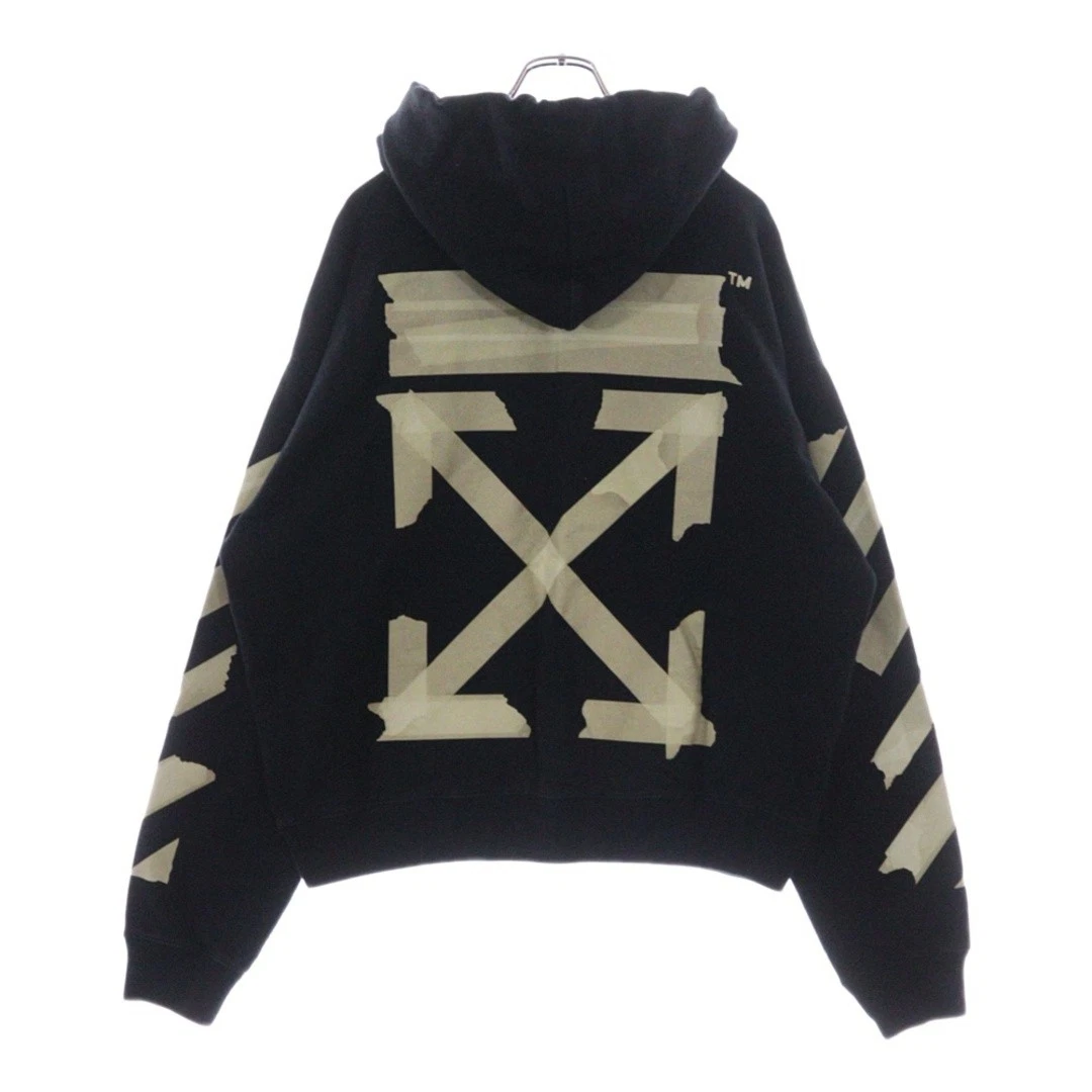 Felpa Pullover Off White 20SS Tape Arrows Over Hoodie Taped Nera Usata 8c50