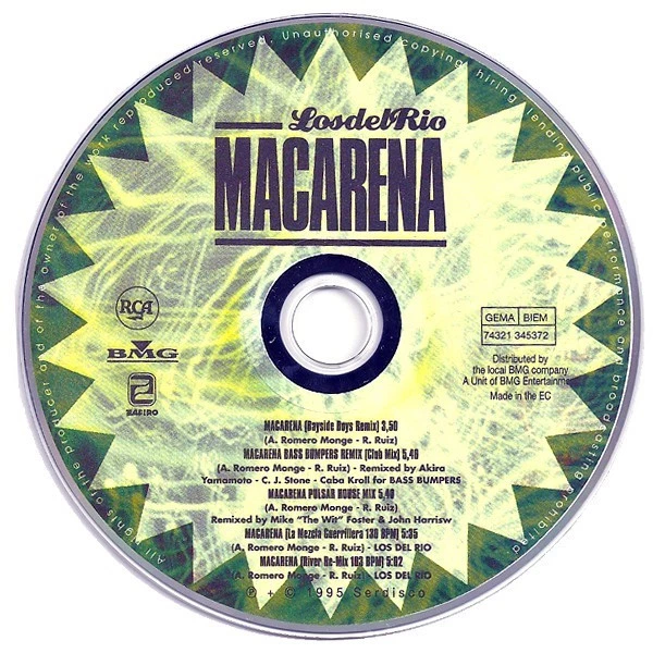 Los Del Rio – Macarena - RCA – 74321 345372 - CD Maxi 1996 - Bild 3 von 3