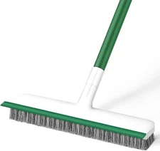 Floor Scrub Brush, 51" Long Handle Scrub Brushes for Cleaning 2 in 1 Heavy Duty