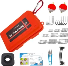 Mini Survival Fishing Kit Small Emergency Fishing TackleBox Pocket Outdoor Fishi