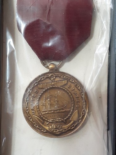 US Navy USS Constitution Fidelity Zelo Obbedienza Condotta Nastro Medaglia «USCxx40 - Foto 2 di 7
