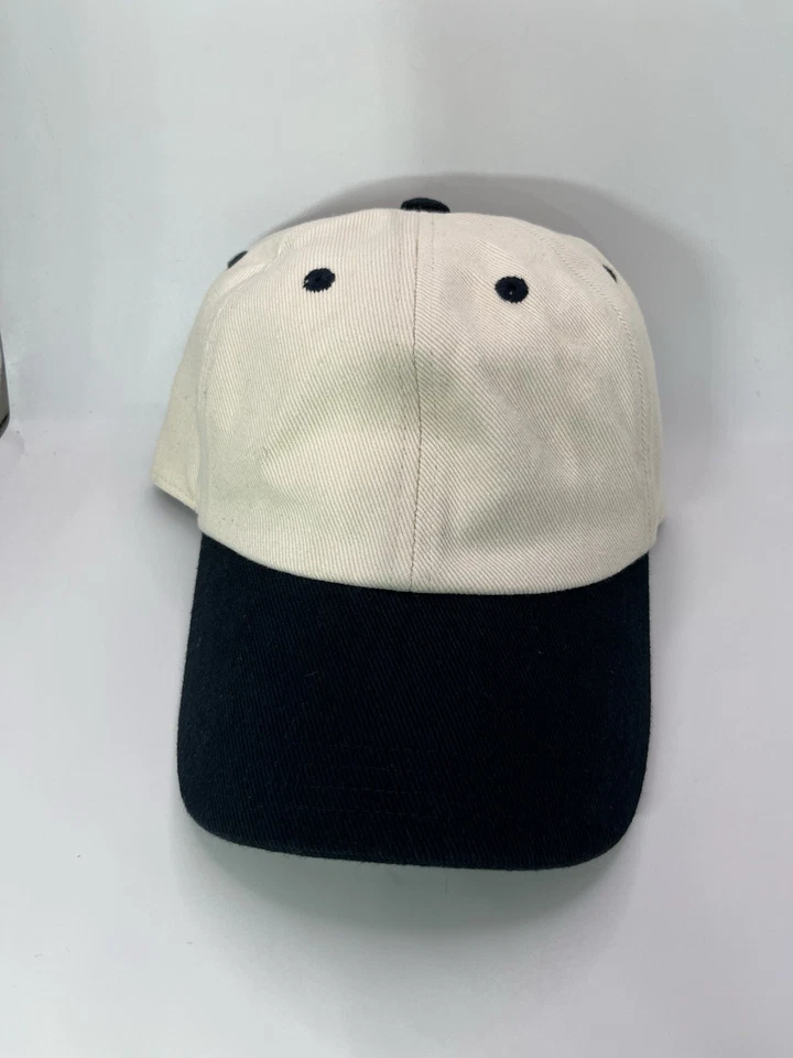 Gorra de béisbol Brandy Melville Katherine crema/azul ajustable con tirantes Foto 3 de 4