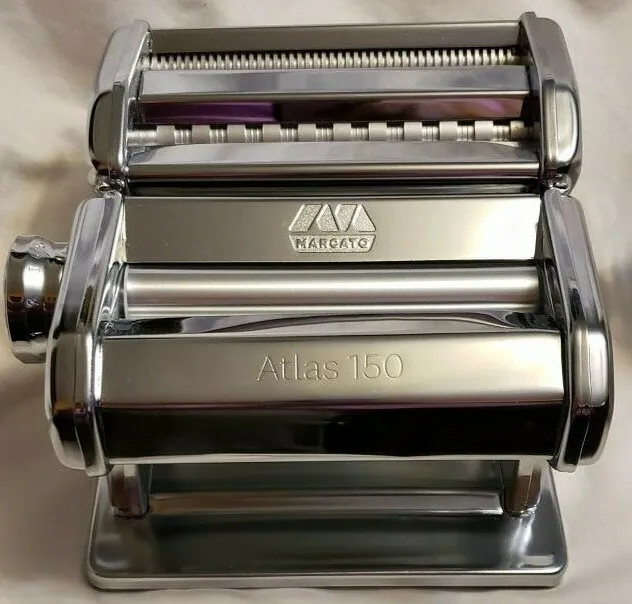 Marcato Atlas 150 Stainless Steel Pasta Machine, Made in Italy, 150 mm  Pre-Owned