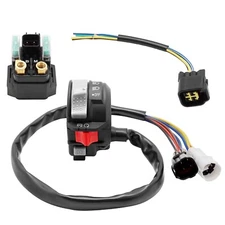 M MATI Start Stop Switch & Starter Solenoid Relay & Plug for Yamaha Raptor 70...