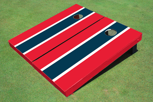 Red And Navy Matching Long Stripe Set - Picture 1 of 1
