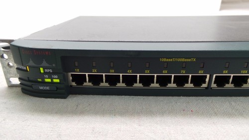 Cisco WS-C412M FastHub w/ 100 Base-FX Media Module and rack ears - Photo 2/6