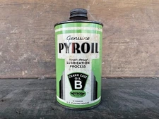 Pyroil Crank Case “B” Cone Top Oil Can Green Version Advertising Motor Oil