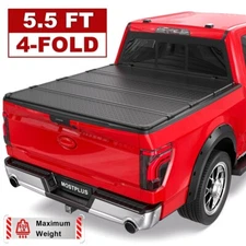 4-Fold 5.5FT Hard Truck Bed Tonneau Cover For 2009-2014 Ford F150 w/ Lamp On Top