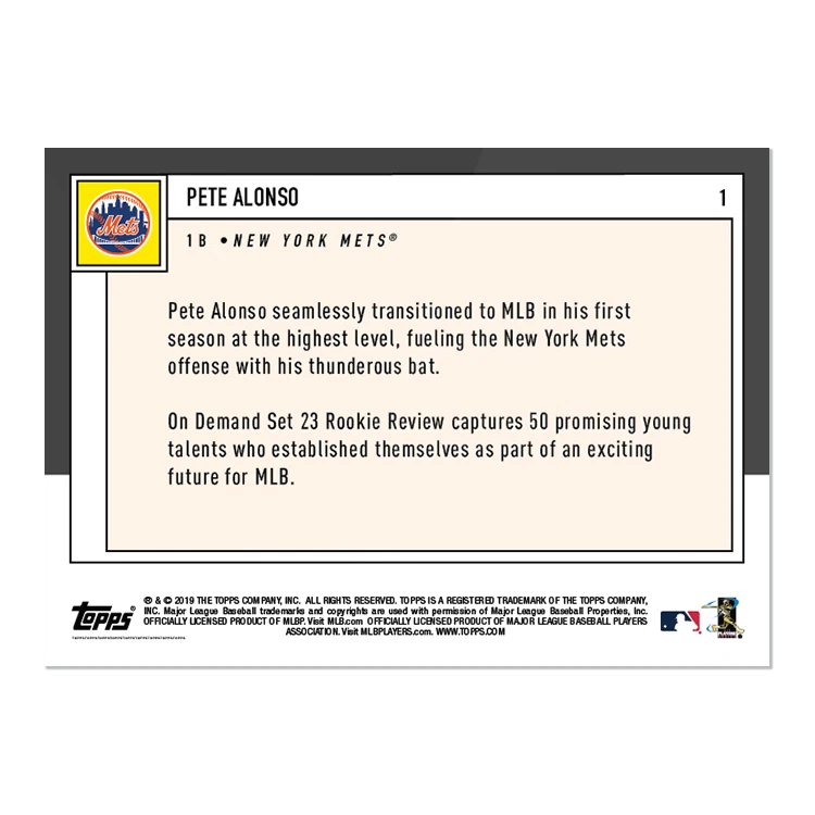 2019 Topps On-Demand Set #23 Rookie Review Print Run 861 *YOU PICK* Tatis Alonso - Image 3 of 4