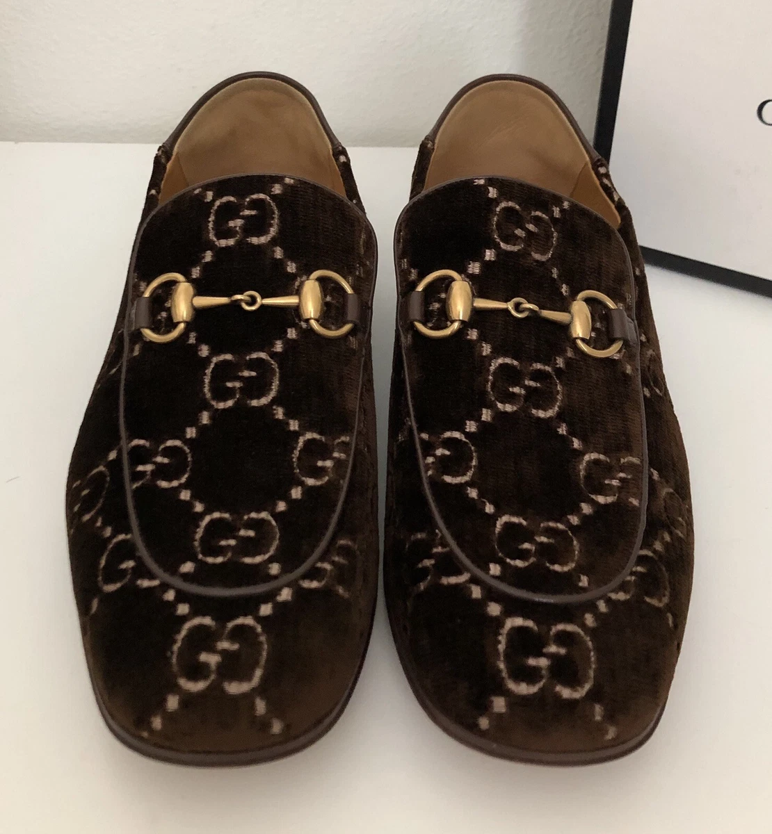 GUCCI: Jordan GG Supreme moccasin with horsebit - Beige