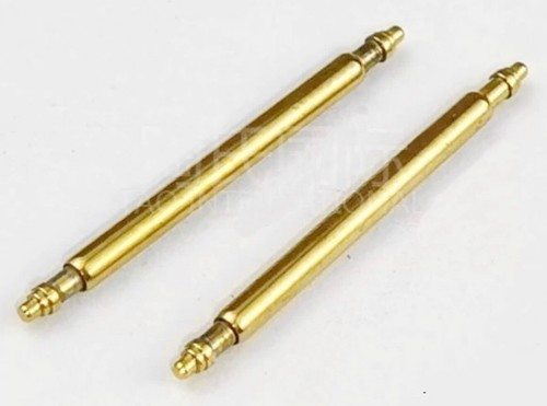 2 Pcs Fat Watch Strap Bracelet Gold Plated Band Pins Spring Bar Lug ...