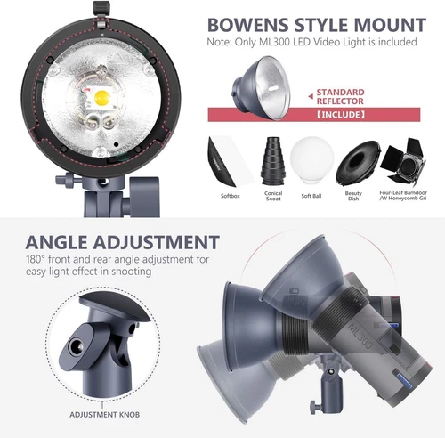 Neewer ML300 300W Cordless Strobe Flash Monolight with 2.4G Trigger & Bowens Mou - Picture 5 of 8