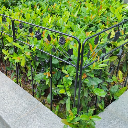 10FT Garden Fence Flower Bed Border Anti Rust Iron Fence Edging for Outdoor Lawn - 第 4/51 張圖片