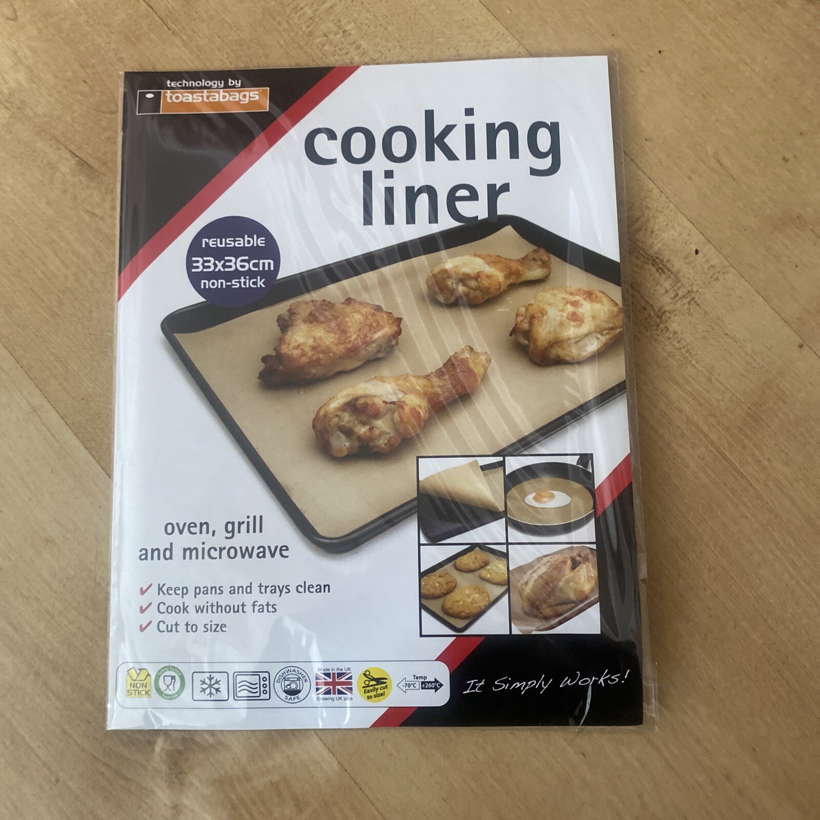 Toastabags Cooking Liner Reusable Non Stick - 33x36cm - Oven Grill & Microwave