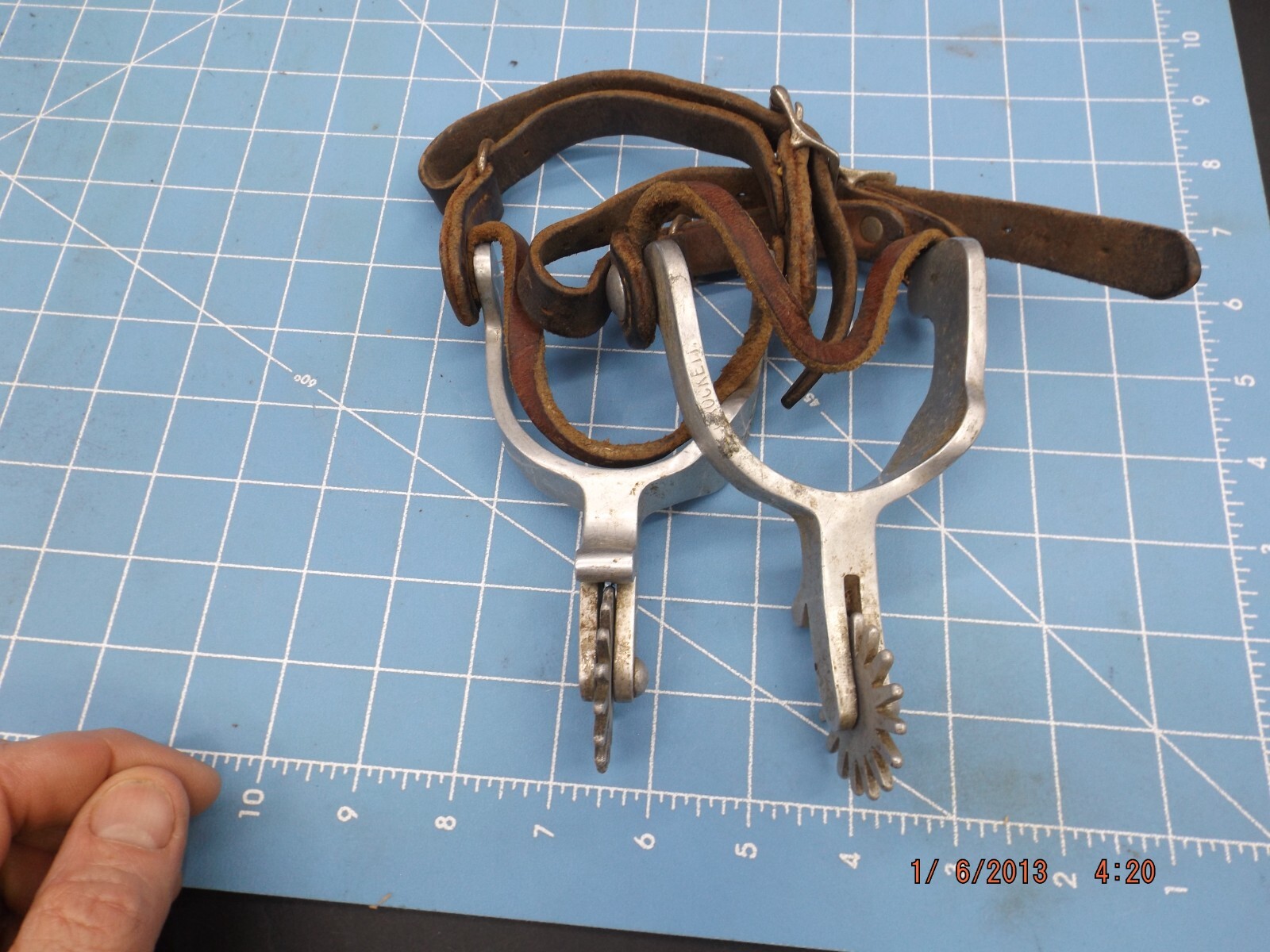 Vintage Crockett Aluminum Cowboy Spurs eBay