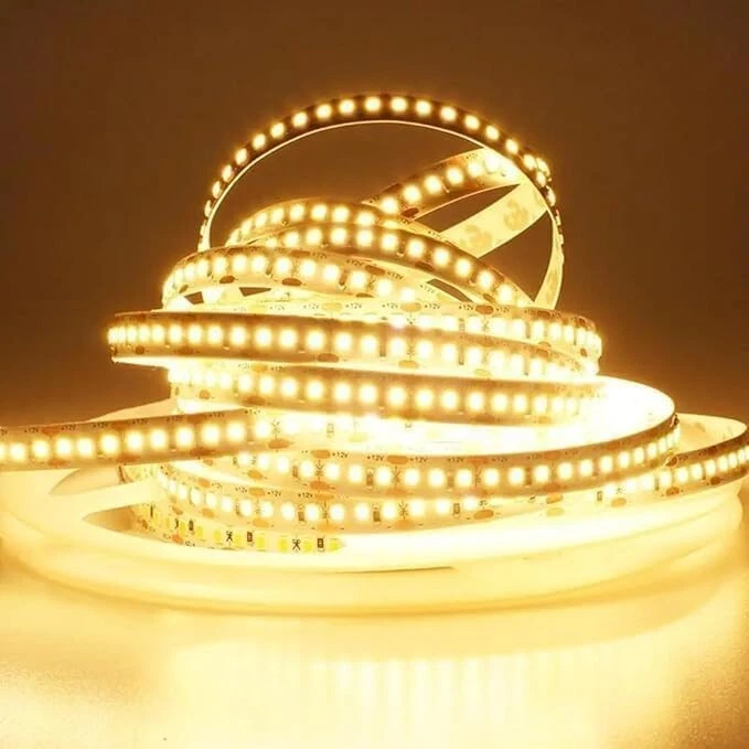 120 LED Strip Lights 174'12VDC 2835 SMD Waterproof Home Decor 3000K Warm White