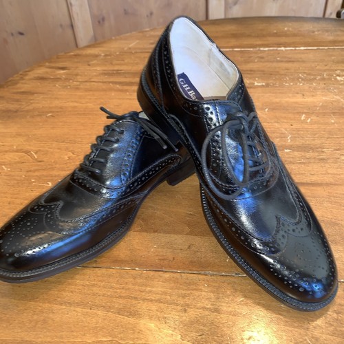 G H Bass Black Wingtip Oxfords 7 M - Picture 9 of 12