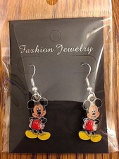 Disney Classic Mickey Mouse Full Body Earrings New on Card Retired