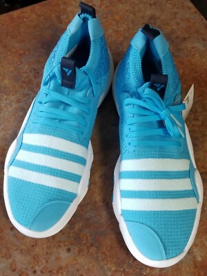Adidas Trae Young 2 Basketball Shoes Blue White Knit Striped Men\'s Size 12 Shop Blue Mens adidas Trae 2 Basketball Shoes – Shoebacca main image 3