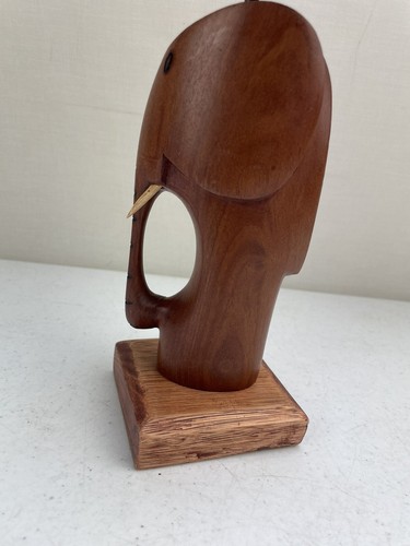 CARVED Wooden Elephant Pillar Candle Holder 23.5 CM HIGH - VGC - Picture 7 of 15