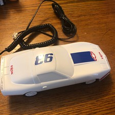 CORVETTE Car Phone Vintage Button 1980 Electric White Home Telephone Exxon