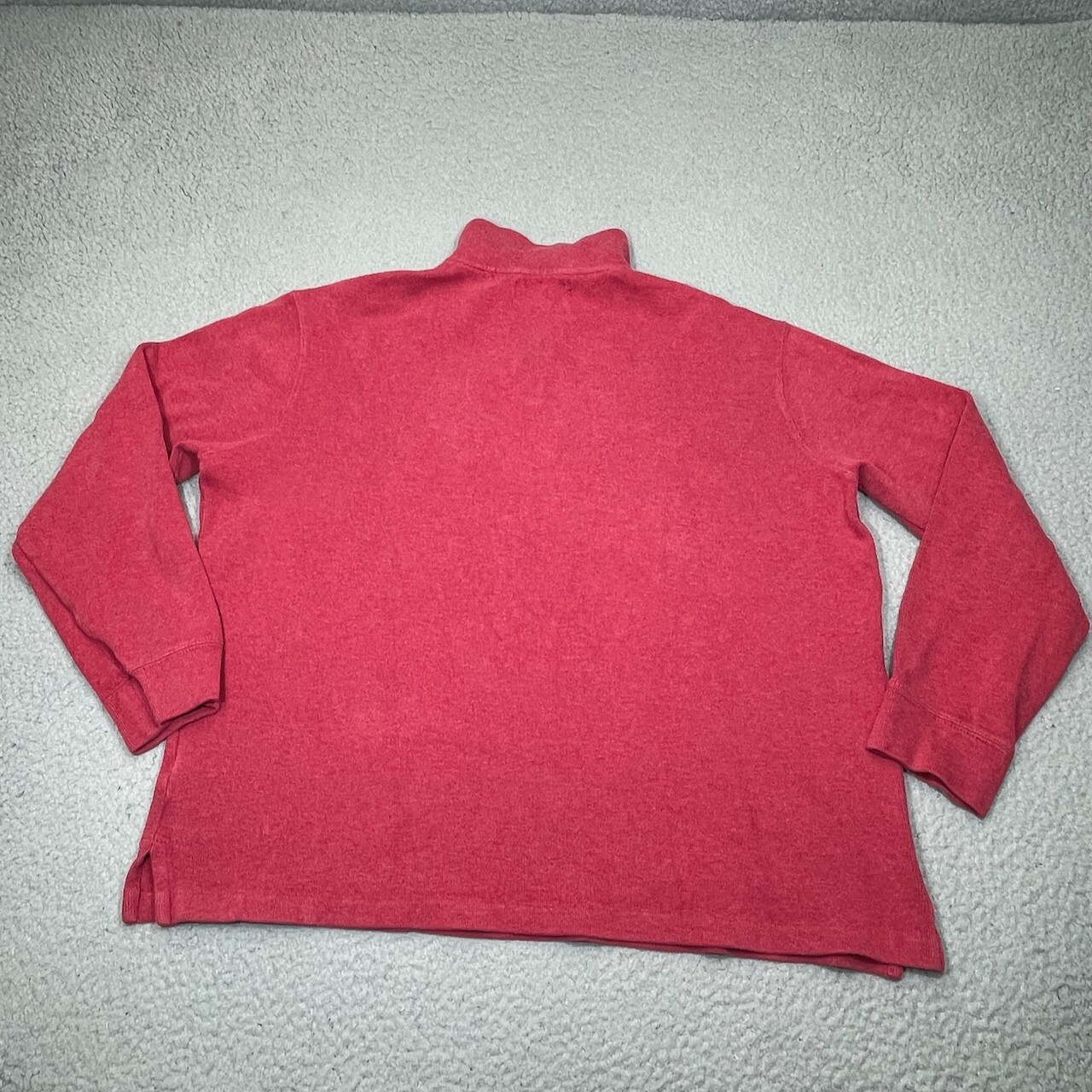 Felpa polo Ralph Lauren uomo extra large cerniera rossa pullover pony golf