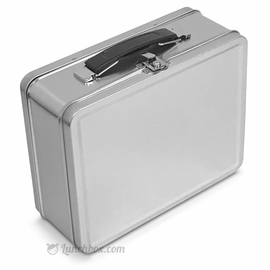 / Silver Small Lunchbox Retro Lunch Box Lunchpail Pai