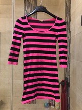 Ladies Clubwear Hot Bodycon Sexy Pink Slim Mini Dress Top Party Clubbing Small