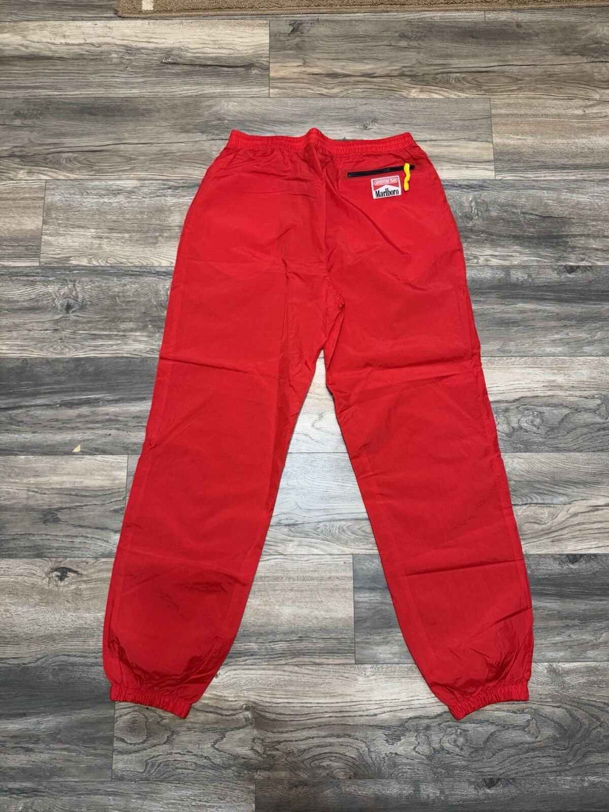 Vintage 90s Marlboro Adventure Team Red Track Pants Size Large Nylon Windbreaker image 3