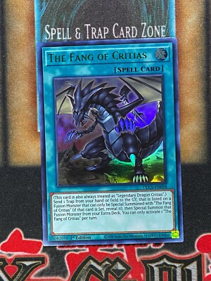 Yugioh The Fang Of Critias DLCS-EN058 Ultra Rare 1st Ed NM GREEN | eBay Yugioh The Fang Of Critias DLCS-EN058 Ultra Rare 1st Ed NM GREEN | eBay