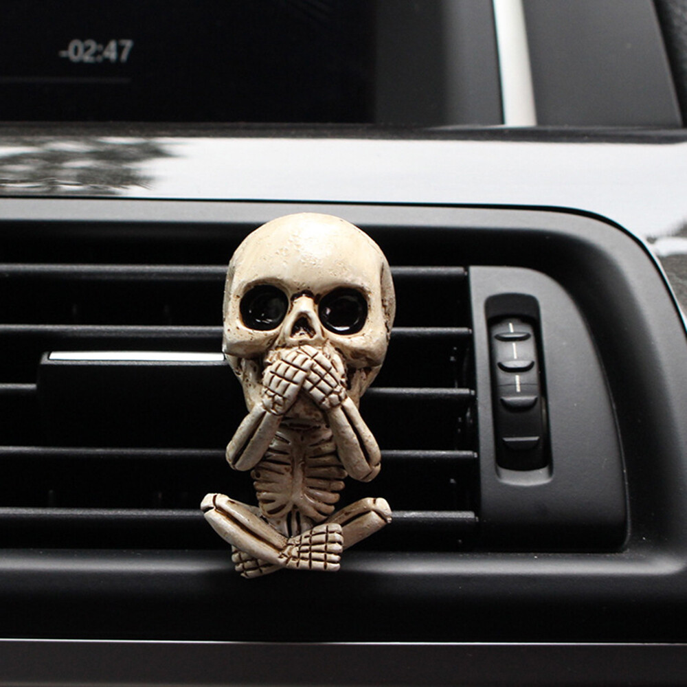 3Pcs Halloween Skull Car Air Fresheners Vent Clips Car Interior