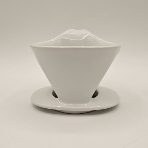 Zero BEE HOUSE Japan White Ceramic Coffee Dripper Drip Cone Brewer - Picture 2 of 9