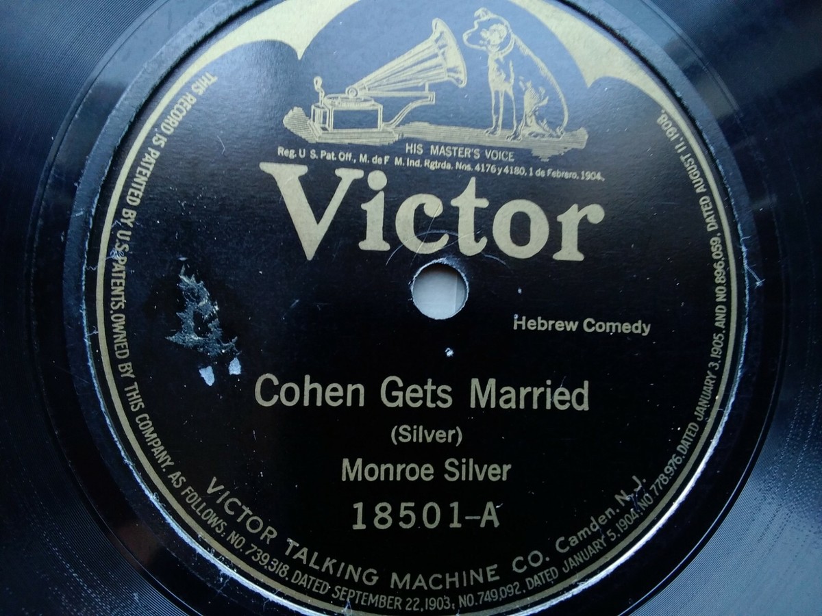 Monroe Silver 78rpm Single 10-inch Victor Records #18501 Cohen