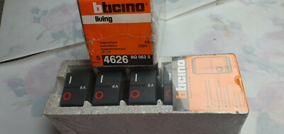 1 bticino Living Classic Switch Automatic MCB Bipolar 6A 4626