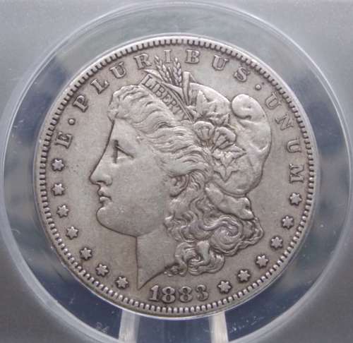 1883 "S" Morgan SILVER Dollar $1 ANACS EF45 #279 Extra Fine XF ECC&C, Inc.