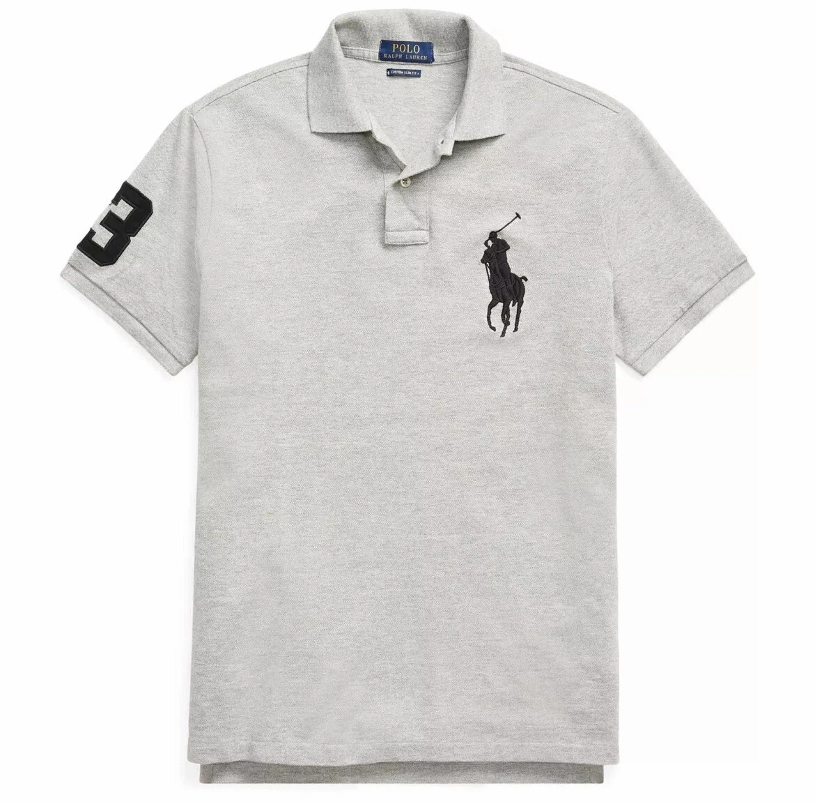 Polo ralph lauren men's big pony custom slim fit mesh polo cheap